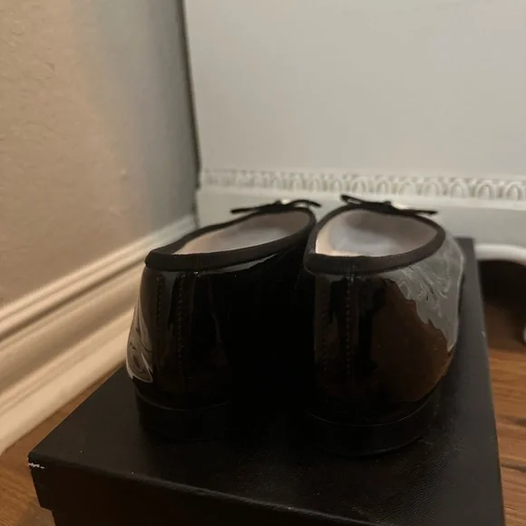 Chanel Vintage Black and White Patent Ballet Flats Size 39.5 / 8.5 - Picture 5 of 14